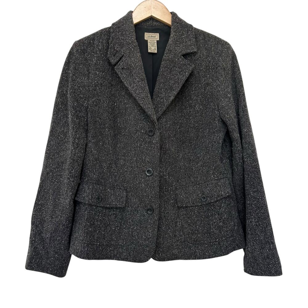 Eileen Fisher Charcoal Wool Blend Women's Blazer Jacket